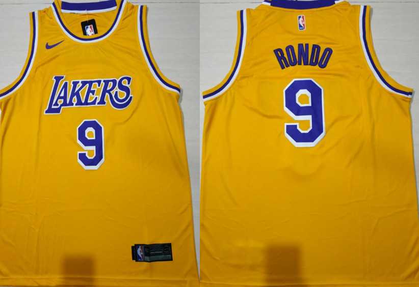 Lakers 9 Rajon Rondo Gold 2018 19 Nike Swingman Jersey,We sell and wholesale Lakers 9 Rajon Rondo Gold 2018 19 Nike Swingman Jersey on line form chian!